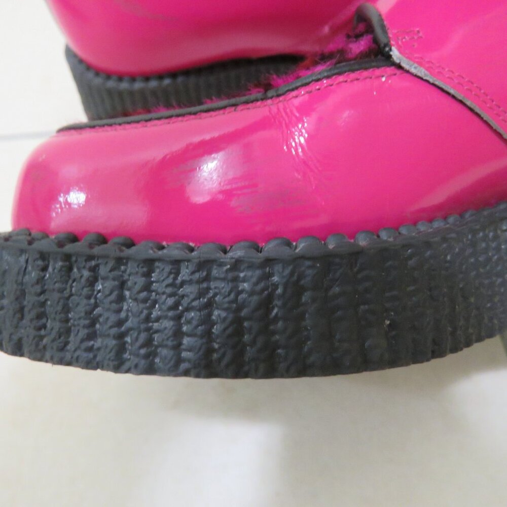 UNDERGROUND ENGLAND King Tut Pink Patent Leopard Print Pony Hair Creeper Shoes - Picture 14 of 16